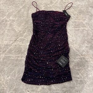 Lulu's Sparkling Purple Mini Dress